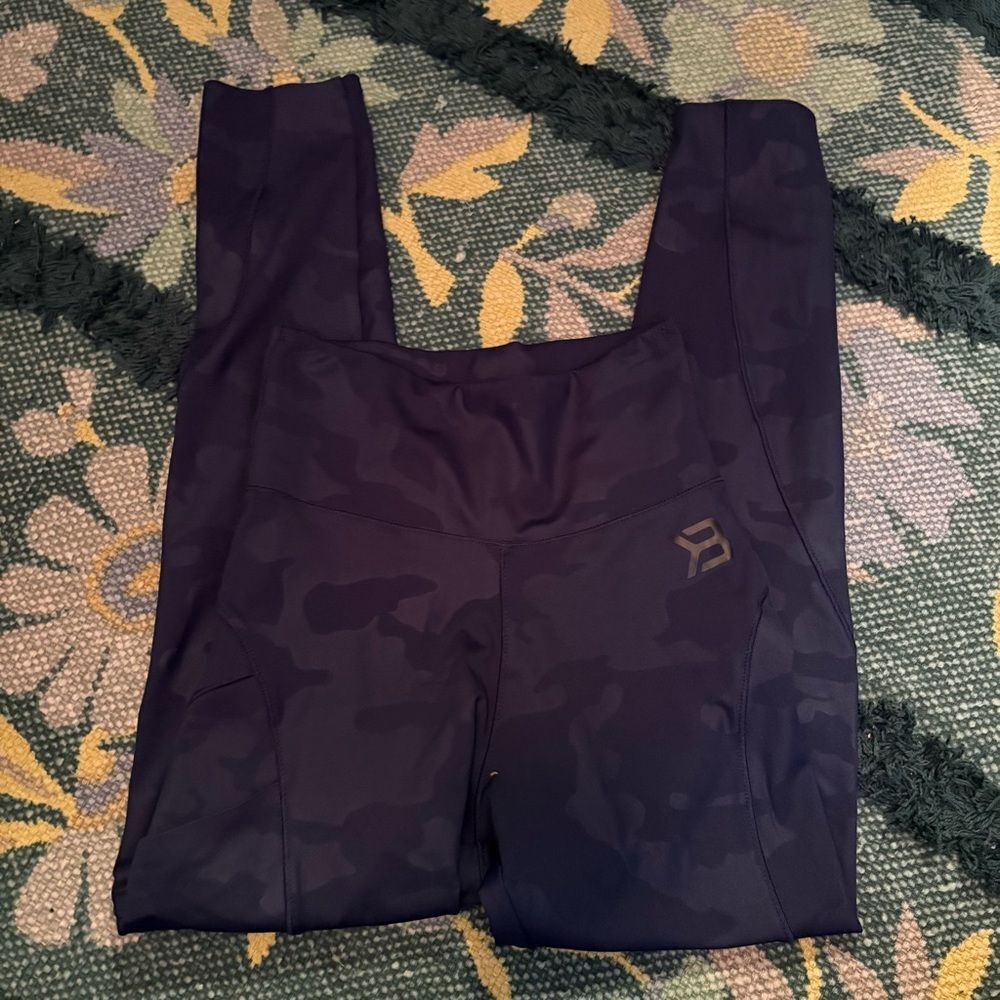 Better Bodies Navy Camo Leggings High Waisted Small